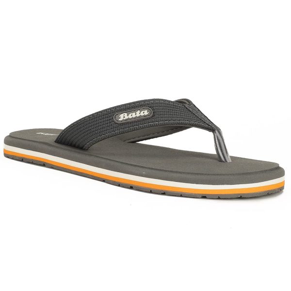 Bata Men ORTHORISE Grey Flip Flops,