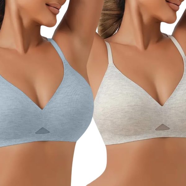 Celary Woman's Bra|| Lightly Padded Wirefree Bra|| with Removable Pad ||Smooth and Soft Cotton Blend Seamless Design||Ultra Lightweight
