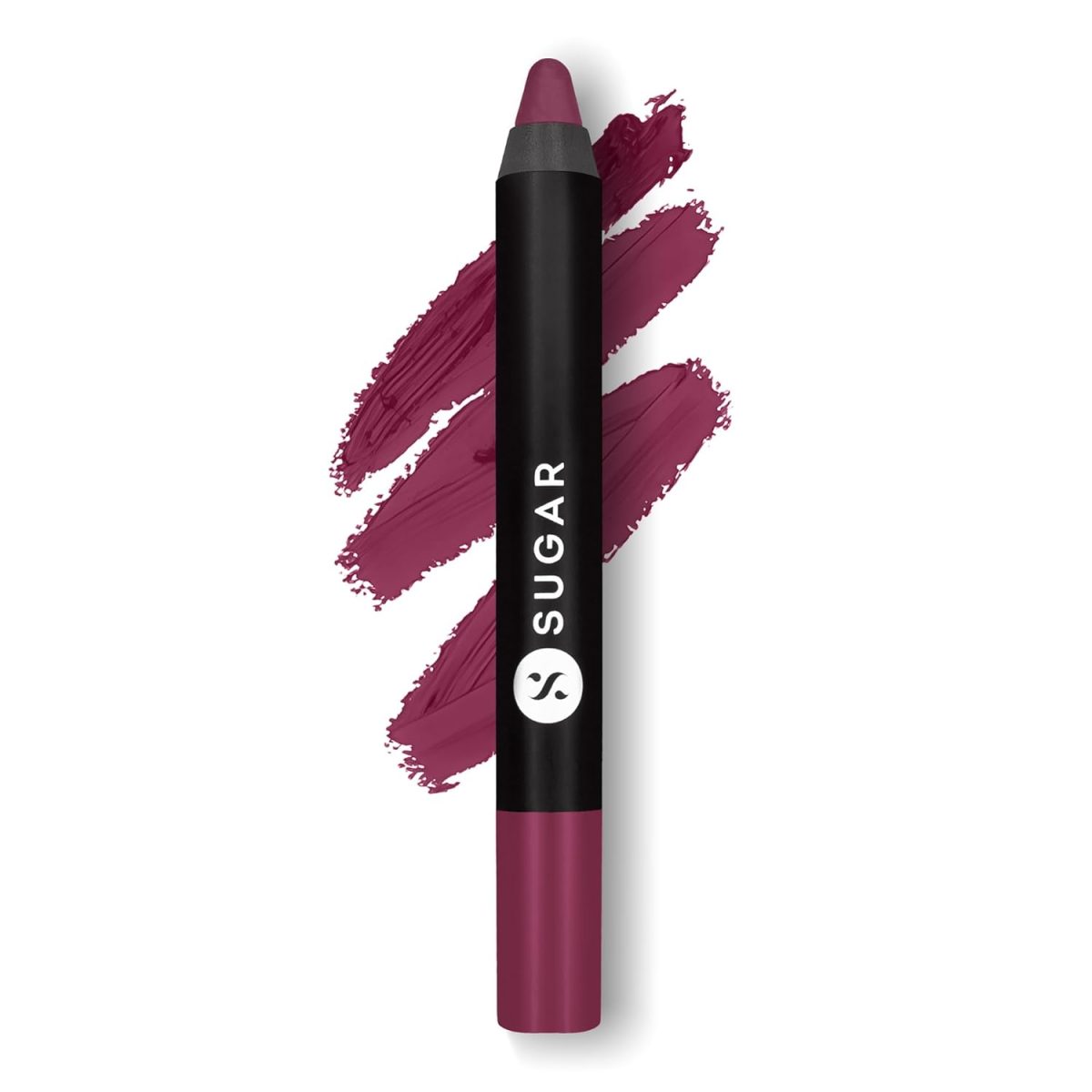 SUGAR Cosmetics Matte as Hell Crayon Lipsticks for Women | Lasts Up To 8+ Hours | Lip Crayon with Sharpener | 2.5gm - 32 Miss Rosa