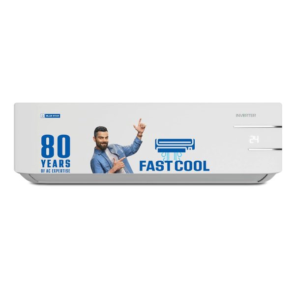 Blue Star 2 Ton 3 Star, 60 Months Warranty, Inverter Split AC (Copper, Convertible 5 in 1 Cooling, Auto Defrost, Dust Filters, Blue Fins, IC324YNU, White)