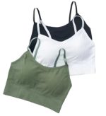Texello Women's Cotton Wire-Free Full Coverage Lightly Padded Sports Bra - Comfortable & Supportive Everyday Wear - Pack of 3 (Size- M, Black, White, Green)