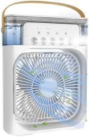 TRIDEO Rechargeable Fan Portable AC for Home Portable Air Conditioners Water Cooler 3 Speeds Modes for Room Office Home Travel_White_SA07