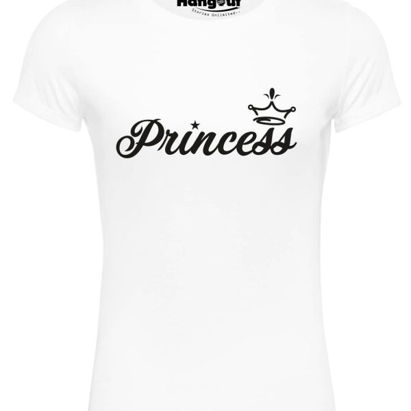 Hangout Hub Family Tshirt for Kids- Girl's Cotton Printed Regular Fit T-Shirts (Pack of 1) Little Sister|Big Sister|Princess|Worlds Best Sister| My Brother Has Best Sister| Matching Twinning Tees