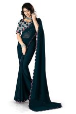 SWADESI STUFF Georgette Embroidered Saree for Women