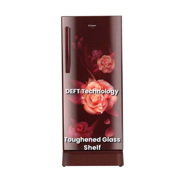 Candy 190 L Direct Cool Single Door 5 Star Energy Efficient Refrigerator with Base stand Drawer (Red