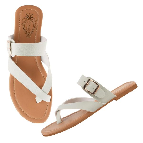 Shoetopia Stylish Side Buckle Detailed Flats for Women & Girls