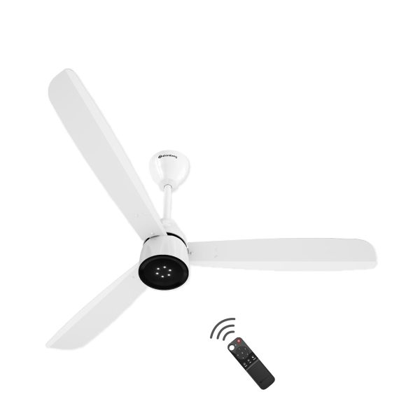 atomberg Renesa Enzel 1200mm BLDC Ceiling Fan with Remote Control | BEE 5 star Rated Energy Efficient Ceiling Fan | High Air Delivery with LED Indicators| 3 Year Warranty (Gloss White)