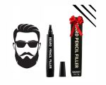 BOGOTA Beard Color Pencil for Men - Black Beard Pen & Dye for Long Lasting Coverage, Enhances Facial Hair, Moustache & Eyebrows