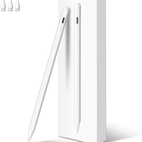 DIGIROOT iPad Pencil?NO.1 Sales in US&EU,13 Mins Fast Charge Stylus Pen for iPad with Palm Rejection for 2018-2025 iPad Air 3/4/5/M2/M3, iPad Mini 5/6, iPad 6/7/8/9/10/11, iPad Pro 11",12.9"&M4, White
