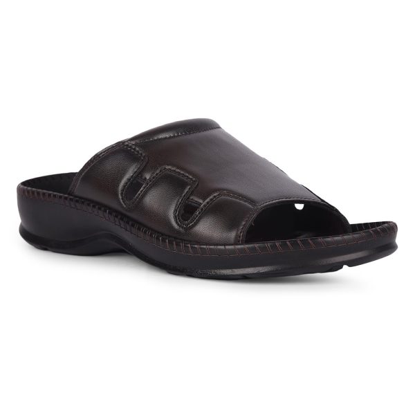 Liberty Coolers Meta-2 Slippers for Man | Leather Slippers for Men | Slip On Chappal for Men | Comfortable Flat Slipper | Gents Slipper for Home, Office & Travel Comfortable Fit for Every Occasion