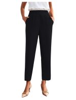 Dream Beauty Fashion Women's High Waist Regular Fit Trouser, Elastic Staright Pants, for Office Work & Casual wear (Virat Pant-8)