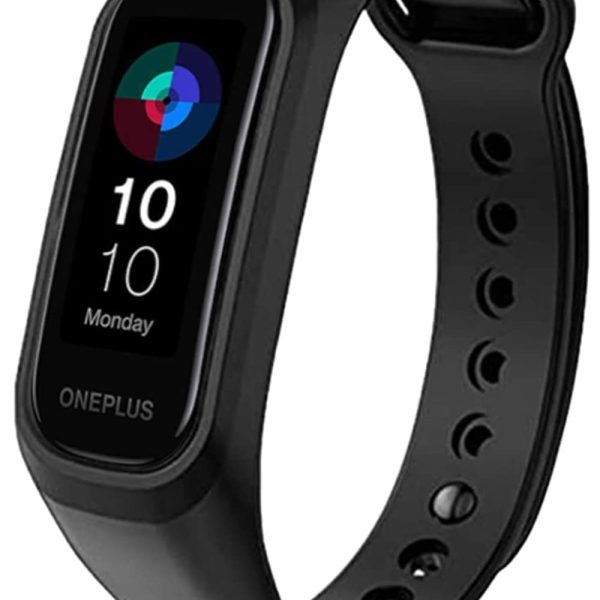 Sounce Black Adjustable Band Strap Compatible for Oneplus Band Strap & Oppo Smart Band