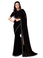 leelavati Women Embellished Bollywood Chiffon Saree Elegant Design For Weddings, Parties, And Festivities