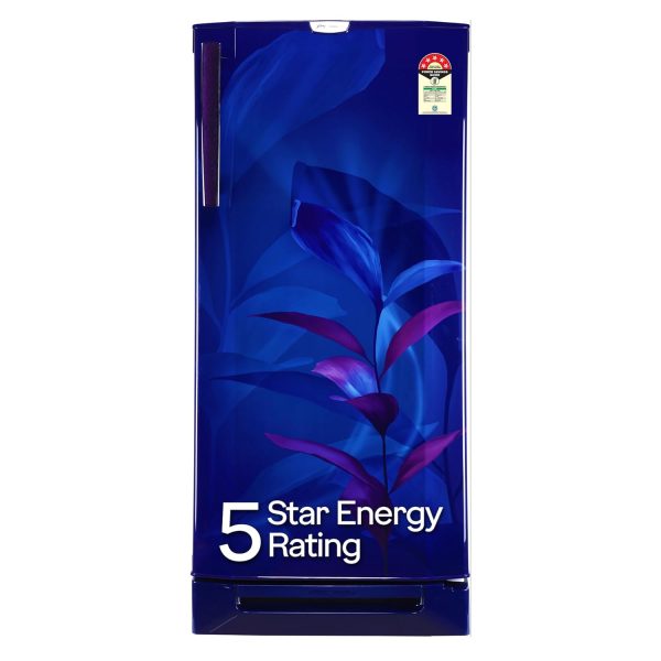 Godrej 202 L 5 Star Advanced Inverter, Jumbo Vegetable Tray Direct Cool Single Door Refrigerator With Base Drawer (RD 210E TDI MN BL, Marine Blue)