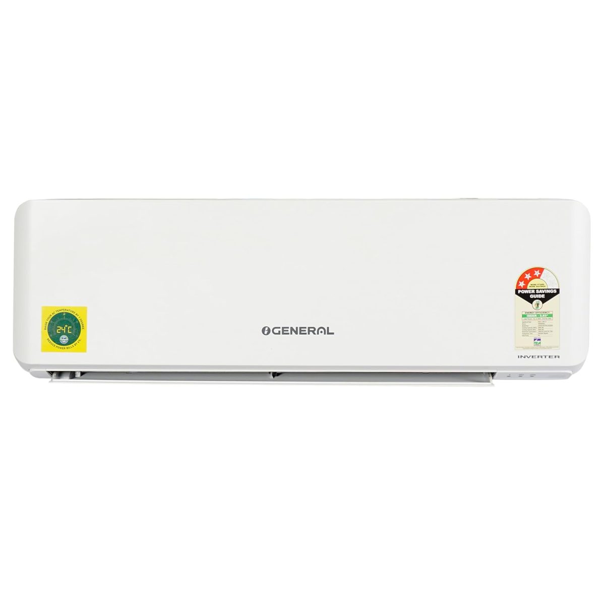 O-General 1.5 Ton 3 Star Inverter Split AC with Coanda Airflow 15M,Anti Bacterial Filter - White (2023 Model ASGG18CPAA-B, Copper Condenser)