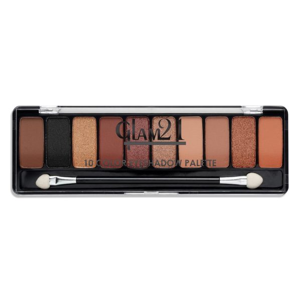 Glam21 Get Smoky 10 Color Eyeshadow Palette |Long-Lasting | Smudge Free | Long Wearing And Easily Blendable Eye Makeup Palette Matte, Shimmery And Metallic Finish