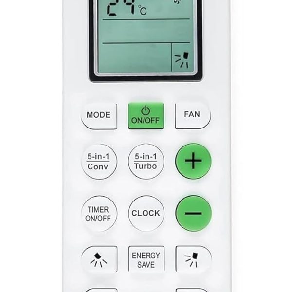 AC Remote Compatible for Blue Star 1.5 Ton 5 Star Convertible 5 in 1 Cooling Inverter Split Air Conditioner Remote (IC518YNU, ID318YKU, White)