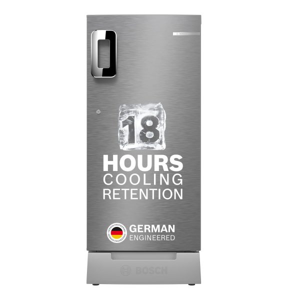 Bosch 207 L, 3 Star, Direct-Cool Single Door Refrigerator (CST20S23PI, Silver, Pedestal)