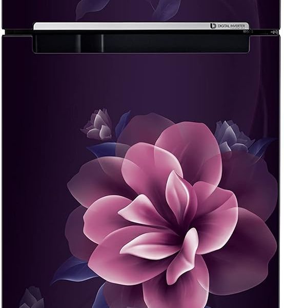 Samsung 236L 2 Star Digital Inverter Frost-Free Double Door Refrigerator Appliance (RT28C3022CR/NL,Camellia Purple
