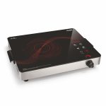 Glen 2000W Infrared Cooktop Stove with Grill Rack for Barbecue, Crystal Glass Plate, Digital Display, 3 Preset Cooking Modes, Touch Control, Infrared Hot Plate (SA3074_Infra)