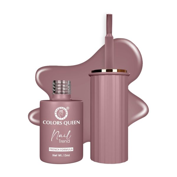Colors Queen Nail Trend Glossy Nail Polish | Chip Resisting & Quick Drying Nail Paint with High Shine | 7 Toxin Free Formula | Long Lasting & Vibrant Nail Paint for Women (Rose Dust, 13ml)