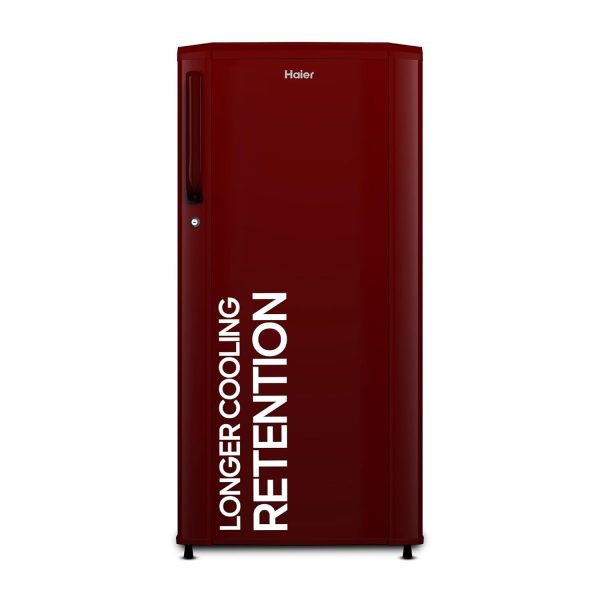 Haier 175 L, 2 Star, Direct-Cool Single Door Refrigerator (HED-182RS-N, Red Mono)