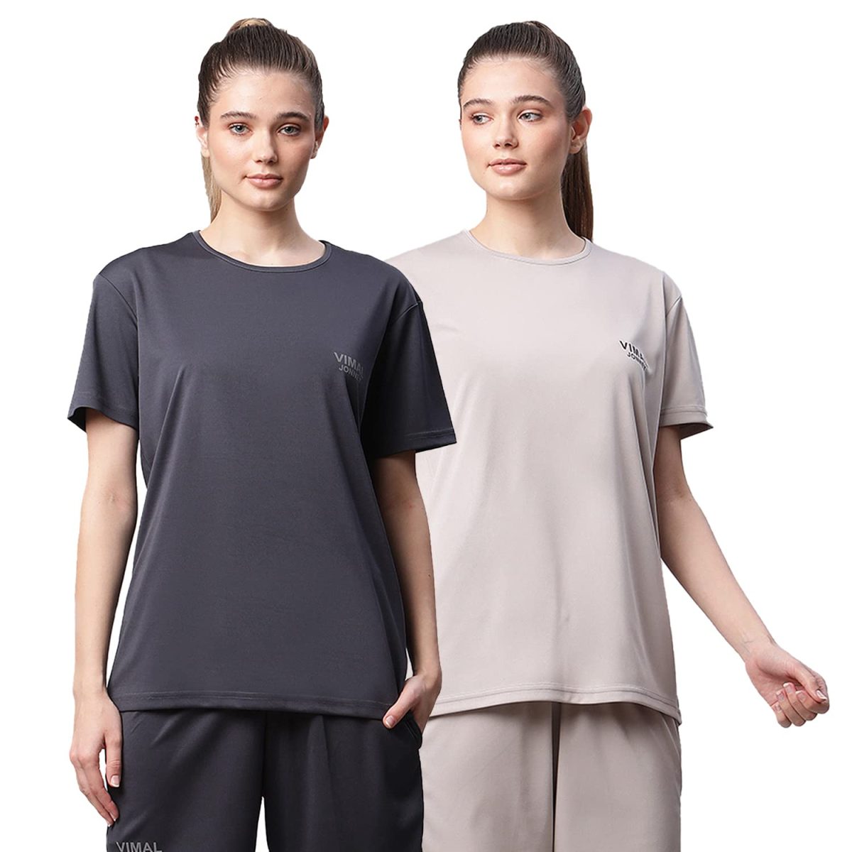 Mack Jonney Women's Slim Fit T-Shirt (Pack of 2)