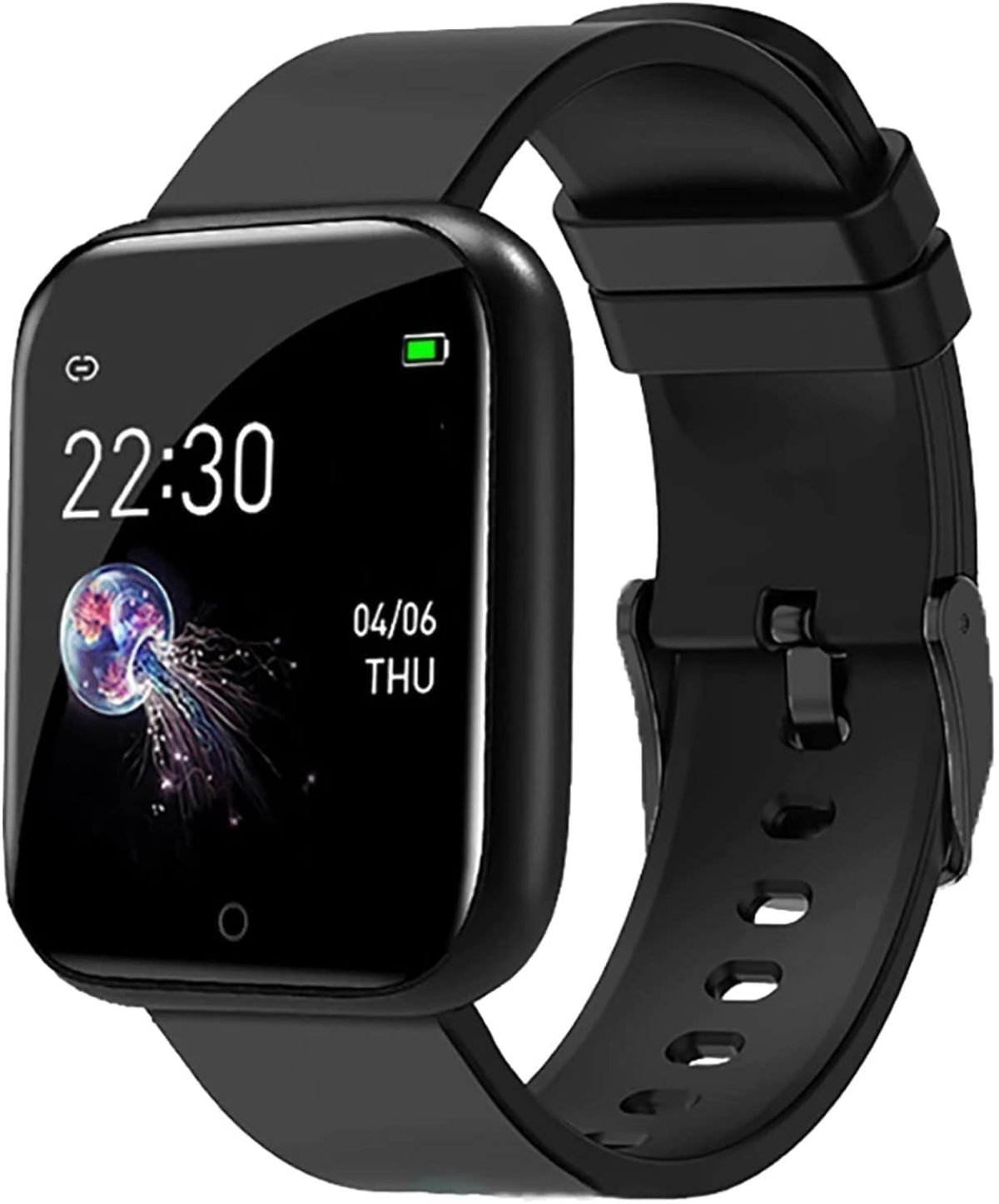 mi Smart Watch for Men Kids Boys Girls Women ID116 (1.3" Inch) Bluetooth Fitness Band with Heart Rate Activity Tracker, Calorie Counter, Blood Pressure Birthday Gift Black