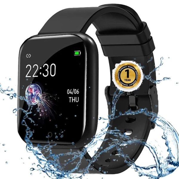 AJO mi Smart Watch for Kids, Men, Boys, Girls, and Women, ID116 Plus 2024, Latest for Android and iOS Phones, IP68 Waterproof, Activity Tracker with Touch Colour Screen, Sleep Monitoring, Pink