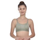 Bold Bliss Cotton Sports Bra for Women/Gym/Yoga/Workout Bra Non Padded Wire Free Full Coverage with Adjustable Straps (Pack of 3) (Gray, Pink, Green)
