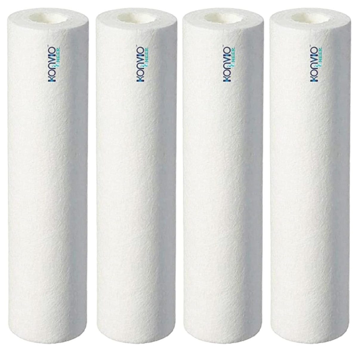 KONVIO NEER 10 Inch High Density Spun Pre-Filter (5 Micron PP Spun) Cartridge Compatible for 10 Inch Pre-Filter Housing of All Water Purifier | Pack of 4 Spun