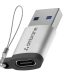 AMBRANE USB Type C Female to USB Male OTG Adapter with 5 Gbps High-Speed Data Transfer, Compatible with Laptops, Tablets, Smartphone, Chargers and More Devices (AOTG-A1, Grey)