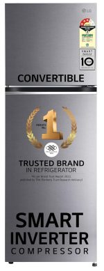LG 322 L 3 Star Frost-Free Smart Inverter Double Door Refrigerator (GL-S342SDSX, Dazzle Steel, Convertible with Express Freeze)