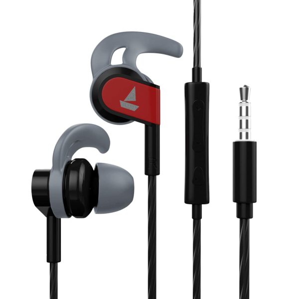 Boat Bassheads 242 in Ear Wired Earphones with Mic(Active Black)