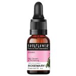 Soulflower Rosemary Essential Oil for Hair Growth, Hair Fall Control and Nourishment, Skin Care | Clinically Tested & Ecocert Certified Organic 100% Pure, Natural, Undiluted | 15ml