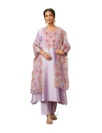 Amazon Brand - Myx Women's Kurta Pant Set with Embroidered Organza Dupatta | Viscose,Rayon | A-line fit