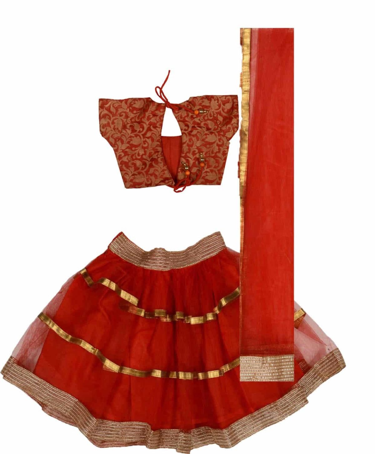 Aglare Baby Girl's Net Lehenga Choli