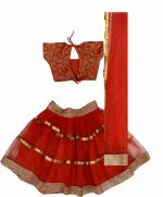 Aglare Baby Girl's Net Lehenga Choli