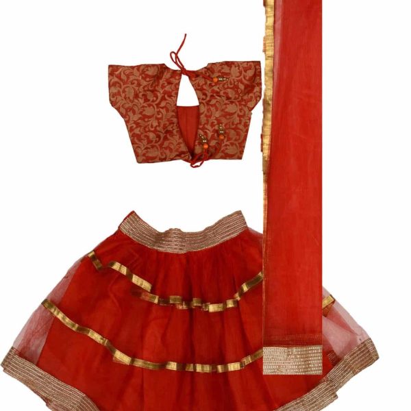 Aglare Baby Girl's Net Lehenga Choli
