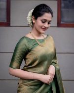 MOKSHA TRENDS Women's Pure Soft Kanjivaram Silk Saree | Banarasi Style Sari With Unstitched Blouse Piece | Wedding Collection