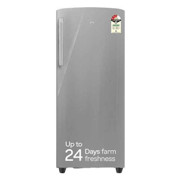 Godrej 268 L 3 Star Turbo Cooling Technology Ensuring Faster Cooling Direct Cool Single Door Refrigerator With Advanced Inverter Technology (RD EMARVEL 290C THI ST GL, Steel Glow)