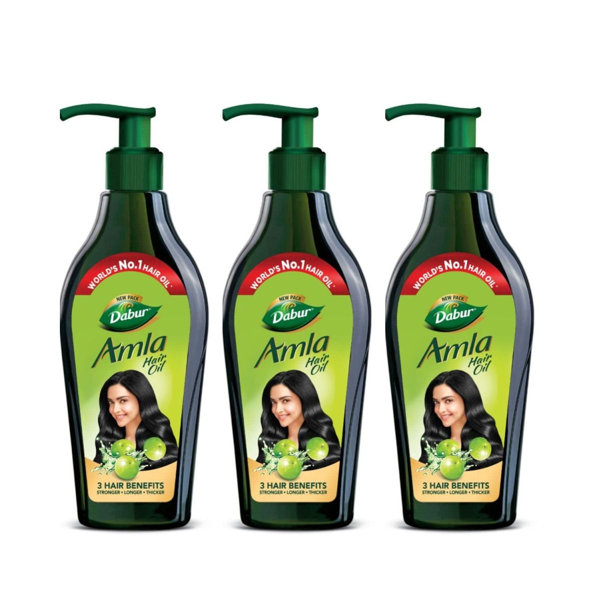 Dabur Amla Hair Oil - 550ml (Pack of 3) | For Strong, Long and Thick hair | Nourishes Scalp | Controls Hair Fall, Strengthens Hair & Promotes Hair Growth