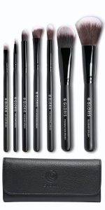 Doris Brown Makeup Brush Set Of 7Pcs For Face, Foundation, Eyes & Lips.