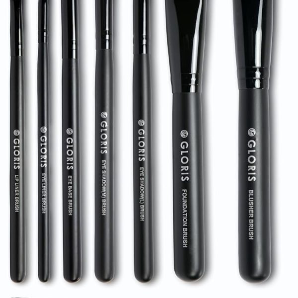 Doris Brown Makeup Brush Set Of 7Pcs For Face, Foundation, Eyes & Lips.