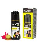 Indica Easy Do-It-Yourself Hair Color Shampoo Pump Pack with 5 Herbal Extracts and 100% Ammonia Free, Long Lasting Formula, 180 ML - Natural Black Colour (Gloves Included)
