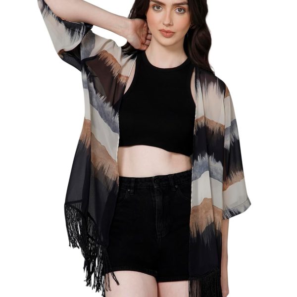 Purys Women's Colorblock Kimono Shrug