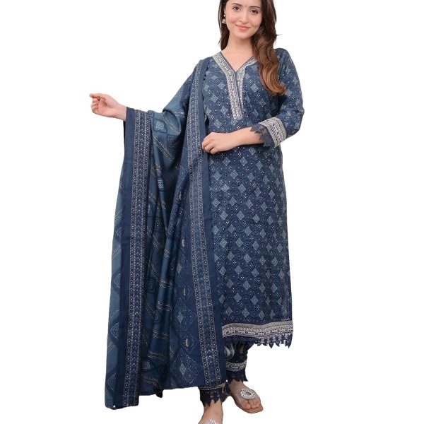 KLOSIA Viscose Women Straight Kurta and Pant Set with Dupatta