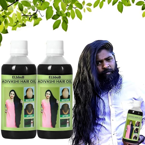 Original Adivashi Hair Oil 2 * 125ML Ayurvedic Adivashi Hair Oil With Extract Onion, Rosemary, Castor, Amla, Almond, Coconut, Brahmi & Bhringraj Oil 125 ml Each (PACK OF 2)