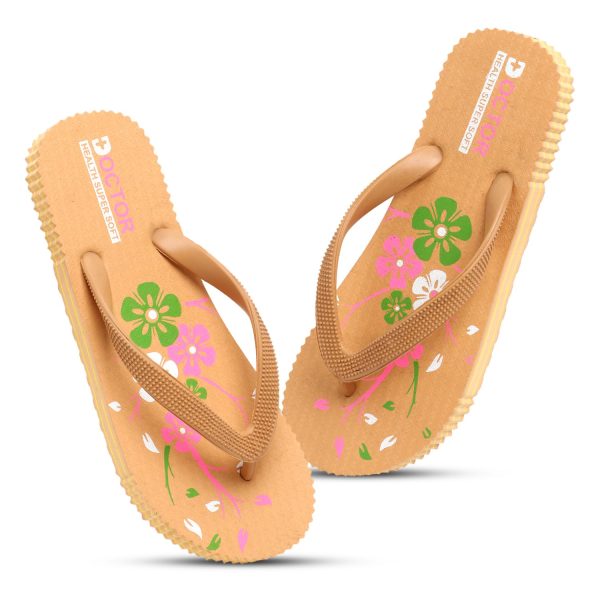 DOCTOR HEALTH SUPER SOFT Women's Ortho Super Soft Health Flip Flops | Lightweight & Anti-Skid Orthopedic Slippers for Daily Comfort & Pain Relief | Lightweight & Durable Hawai Chappal
