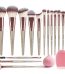 MAANGE Makeup Brushes 15Pcs Makeup Brush Set Premium Synthetic Foundation Face Powder Blush Concealers Make Up Brushes Sets with Makeup Sponge and Brush Cleaner?Champagne)